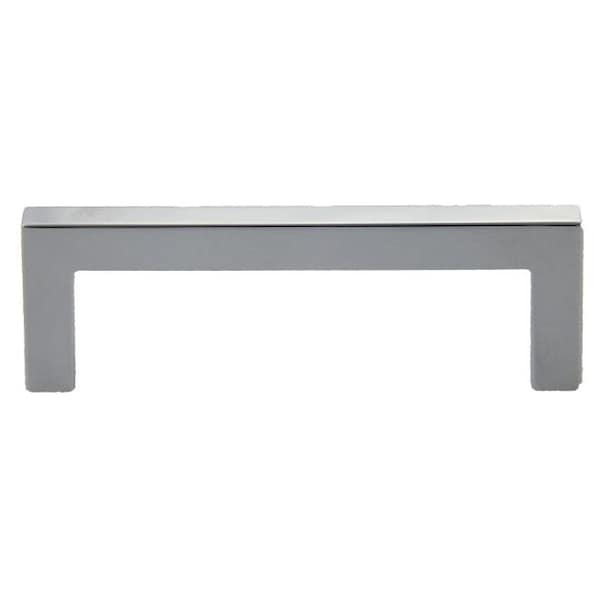 Crown 4-1/4" Modern Square Cabinet Pull with 3-3/4" Center to Center Polished Chrome Finish CHP87226PC - main